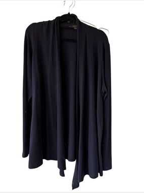 Mix It Black Draped Open-Front Cardigan